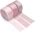Altier Frayed Satin Silk Ribbon 1 inch x 10 Yards x 3 Rolls Blush Pink Dusty Rose Light Coffee Handmade Wedding Invitation Bridal Bouquets Gift Wr...