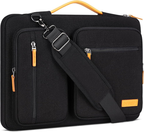 DOMISO 15.6 inch Laptop Sleeve Case Water-Resistant Computer Cover Bag with Detachable Shoulder Straps and Extendable Handle for HP, Dell, Asus,Bl...