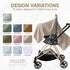 MOZAH Baby Car Seat Cover - Warm Taupe - 100% Organic Muslin - Soft, Breathable and Lightweight, Baby Infant Car Seat Essentials...