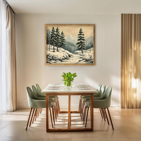 Posterizer 1 pcs-snowy winter scene of trees and nature 9-Landscape & Nature Art-GIft for Men Women Teens-Living Room Bedroom Decor- unframed wall...