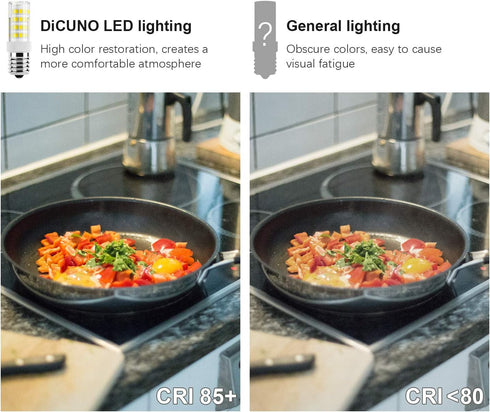 DiCUNO E17 LED Bulb, Appliance Bulbs, Microwave Oven, Stovetop Light, 4W 400lm, Daylight White 6000K, Non-dimmable 40w Equivalent Replacement for ...