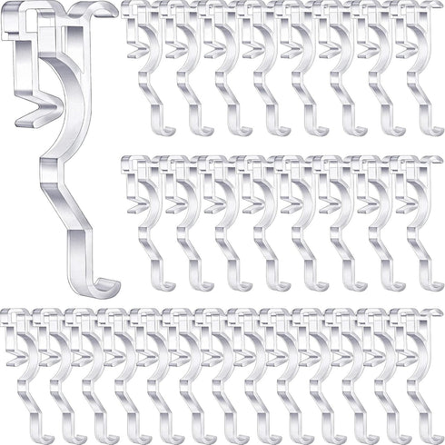 Jetec Valance Clips 2.5 Inch Arc-Shaped Clear Plastic Valance Retainer Clips Hidden Window Blind Holder(30 Pieces)...