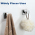 Towel Hooks for Bathrooms, Polished Chrome Towel Hook for Kitchen Bathroom, SUS304 Stainless Steel Coat Hook, Heavy Duty Towels Holder Hooks for H...