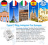 European Travel Plug Adapter, RATEA International Power Plug Adapter with 3 USB Type A, 1 Type C Outlet Adaptor Charger for US to Most of Europe E...
