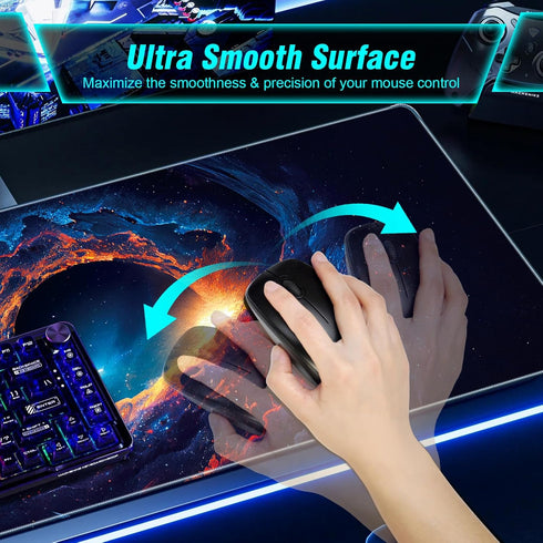 Large Gaming Mouse Pad, Technological Nebula Style Professional Gaming Mousepad, Non-Slip Waterproof Rubber Base Mouse Pad for Gaming & Office & H...