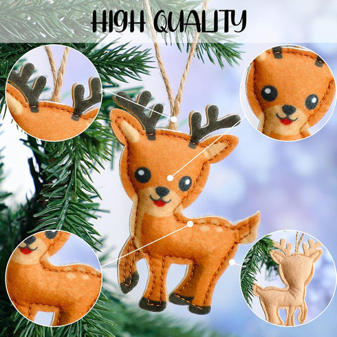 Tegeme 8 Pieces Woodland Animals Ornaments My Forest Friends Felt Animals Craft Set Cute Tree Decor for Home Christmas Tree Party Decorations...