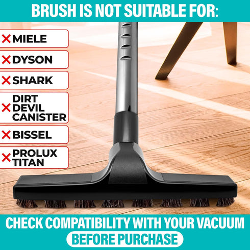 Hardwood Floor Cleaning Brush Vacuum Attachment - Horse Hair Vacuum Attachment Wood Floor Cleaner Soft Brush for Carpet Cleaning - Horse Hair Brus...