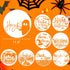 Halloween Stencils for Painting 12inch Large Reusable Halloween Stencil for Door Hanger Round Happy Halloween Ghost Templates for Wood Walls Windo...