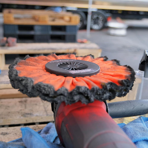 Zephyr Custom Polishing Products Airway Buffing Wheels for Industrial Polishers, Big Rigs and Lifted Trucks. Made in The U.S.A.(Cut - Yellow/Orang...