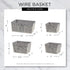 DII Farmhouse Chicken Wire Storage Baskets with Liner, Small, Vintage Black & White Check, 9x7x6", 3 Piece...