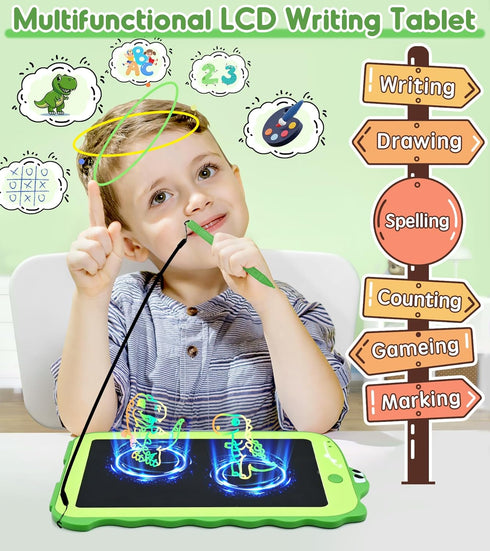AiTuiTui LCD Writing Tablet Kids Toys for Girls Boys Age 2-3 Gift Ideas, Dinosaur Colorful Doodle Board Educational Learning Toys for Children 3 4...