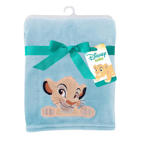 Lambs & Ivy Lion King Adventure Baby Blanket, Blue , 30x40 Inch (Pack of 1)...