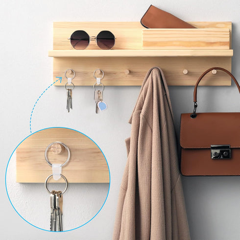 OIIKI 100Pcs Plastic Keychain Clips, Clear Acrylic Keychain Connector Snap Tabs, Card Holder for Keys Rings Office Credit Card Crafts Jewelry Maki...