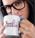 3dRose Nurse in Charge Pink Heart Stethoscope Two Tone Mug, 11 oz, Blue...