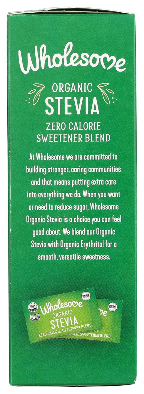 Wholesome Sweeteners Organic Stevia, 75 Count Packets, Zero Calorie Sweetener Blend, Keto Friendly, Non GMO, Gluten Free & Vegan, 1 Pack...