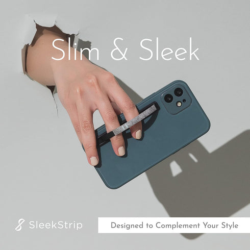 Swappable Ultra-Thin Phone Grip - Convertible Grip Holder Fits Most iPhone and Android Cases, Strap Holder Compatible with Wireless Chargers and C...