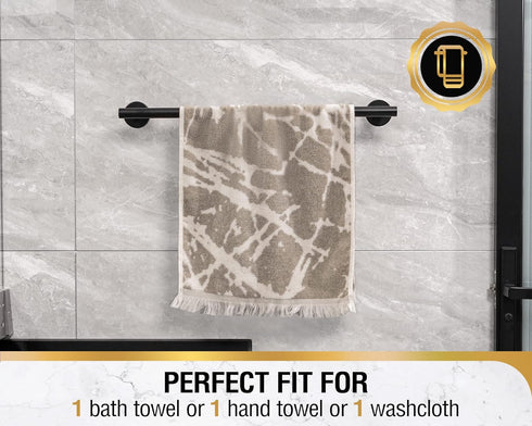 HITSLAM Matte Black 19.8 Inch Towel Bar for Bathroom, SUS304 Stainless Steel Bathroom Towel Rack Wall Mounted, Modern Home Decor Bath Towel Holder...