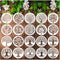 20 Pieces Reusable Tree Stencils 4 Inch Round Tree of Life Stencil for Painting on Wood Plastic Drawing Natural Tree Template Stencils for Coaster...