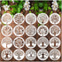 20 Pieces Reusable Tree Stencils 4 Inch Round Tree of Life Stencil for Painting on Wood Plastic Drawing Natural Tree Template Stencils for Coaster...