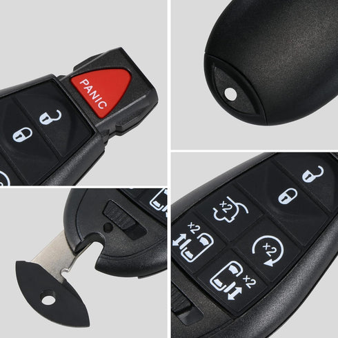 Keyless Remote Smart Key Fob Replacement Fit for Chrysler Town and Country 2008-2016, Dodge Grand Caravan 2008-2020, M3N5WY783X, IYZ-C01C Part # 2...