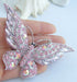 Sindary Charming 3.74" Butterfly Animal Brooch Pin Pink Austrian Crystal Pendant BZ4538 (Silver-Tone Pink)...