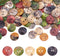 Beadthoven 144pcs Mother of Pearl Buttons 2-hole Sewing Fasteners Dyed Flat Round Mixed Color 15x1mm, Hole: 1.5mm...