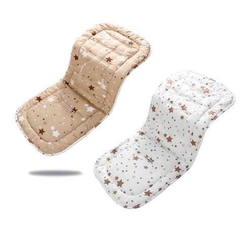 Baby Stroller Cushion,Infant Car Seat Insert-Reversible Universal Breathable and Soft Newborn Stroller Mat, 100% Cotton Cover Toddler Seat Pad Lin...