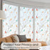 Coavas Window Privacy Film Decorative Bird Stained Glass Window Film Bathroom Frosted Glass Window Cling Privacy Film Heat Blocking Static Cling D...