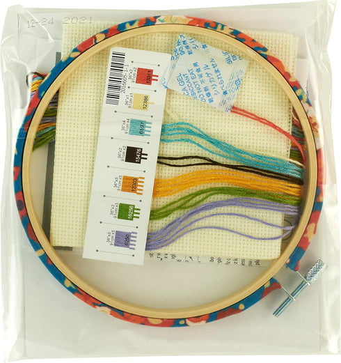 Dimensions 72-76320 Floral Boots Counted Cross Stitch Kit for Beginners, 6" D, 14 Ct. Ivory Aida, 5pcs...