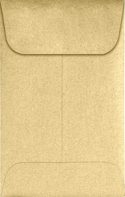 LUXPaper #1 Coin Envelopes | 2 1/4" x 3 1/2" | Blonde Metallic | 80lb. Text | 50 Qty...