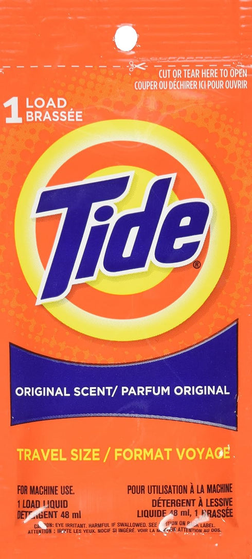 Tide 9 Piece 1-Load Travel Packets, 10.6 Ounce...