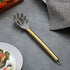 Gold Spaghetti Spoon, Berglander Non-stick Silicone Pasta Server With Titanium Gold Plating Handle, Spaghetti Server For Cooking, Pasta Fork, Nodd...