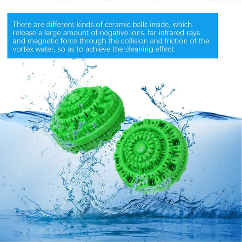 BEJAXEK Nano Ceramic Laundry Ball Washing Ball Powerful Decontamination Washing Machine Magic Anti-Entanglement Cleaning Ball 2PCS-PACK…...
