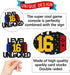 Level 16th Unlocked Sign Cake Topper Happy 16th Birthday Level Up Sixteenth Cake Decorations for Video Game Controller Themed Kids Boy Girl Bday P...