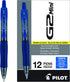 Pilot, G2 Mini Premium Rolling Ball Gel Pens, Fine Point 0.7mm, Blue, Pack of 12...