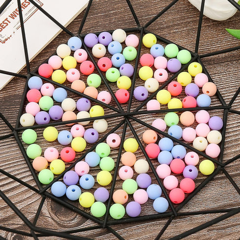 ToBeIT Color Beads Acrylic Round Beads Pastel Round Bead for DIY Necklace, Bracelet, Earring Jewelry Making (10mm-400pcs)...
