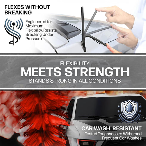 AntennaMastsRus - The Original 6 3/4 Inch fits Nissan Titan (2019-2022) - Car Wash Proof Short Rubber Antenna - Internal Copper Coil - Premium Rec...