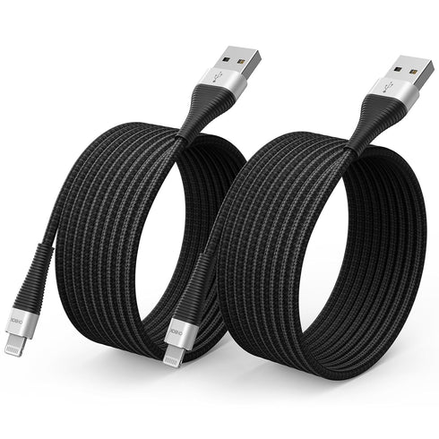 Extra Long iPhone Charger Cord 10FT 2Pack, Apple MFi Certified USB A to Lightning Cable Braided Fast Charging Cord Compatible with iPhone14/13/12/...
