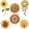 Junkin 6 Pcs Sunflower Brooch Pins Rhinestones Crystal Brooches Gold Pins for Hats Elegant Crystal Brooch Pins for Women Vintage Bee Pin...