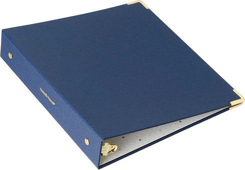 russell+hazel Mini Bookcloth Signature 3 Ring Binder, Office Supplies, Denim, 8” x 9”...