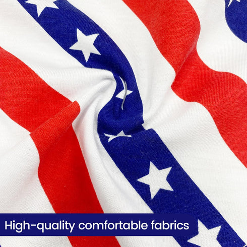 4th of July Dog Bandanas 2 Pack, American Flag Pet Scarf, Durable Fabric Pet Patriotic Scarf, Independence Day Bandana for Small Medium, and Large...