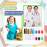 24 Pieces Mini LED Flashlight Keychain Permanent Marking Pens Keychain Portable for Nurse Doctor Office School Hospital and Camping (Color Set 2)...