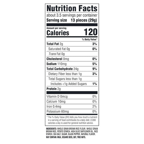 GOOD THINS Sea Salt & Pepper Rice Snacks Gluten Free Crackers, Snack Crackers, 3.5 oz...