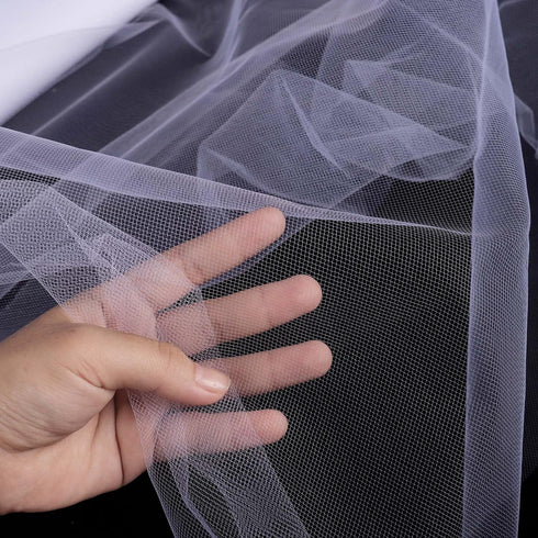 HAVII 54" x 20 Yards (60 ft) White Tulle Rolls Bolt for Wedding Birthday Party Decoration Tutu Table Skirt Tulle Fabric Spool Wrapping Ribbon DIY ...