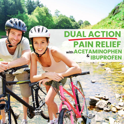 TIME-CAP LABS, INC. - Dual Action 144s – Acetaminophen 250mg & Ibuprofen 125 mg,Dual Action. Pain Reliever for Aches and Pains, Headache Relief, B...