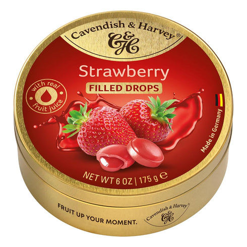 Cavendish & Harvey | Strawberry Filled Candy Drops | 6 Ounce - 1 Pack...