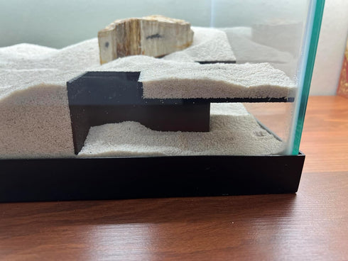 Aquarium Undergravel Fish Tunnel | Fish Hide | Fish Cave | Reptile Hide |Under Gravel Viewing Tunnel | SIZE 8.25"x 8.25" Corner Tunnel | Lifewithp...