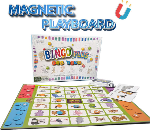 Magnetic Portable Bingo Plus for Kids Playing Board Sequence Game Simple Strategy...
