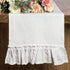 Letjolt White Table Runner 108 Inches Long Shabby Chic Ruffled Table Runner Farmhouse Table Runner Rustic Home Table Decoration for Baby Shower Br...