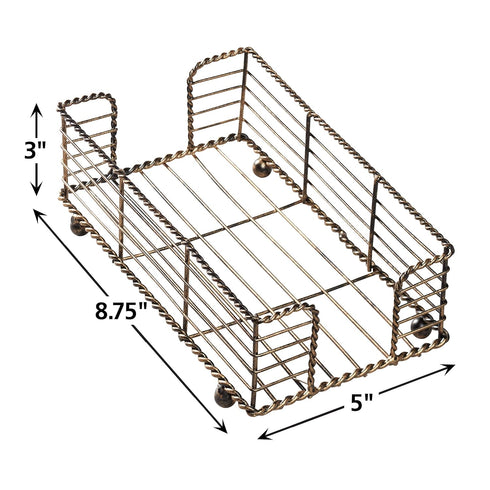 Hoffmaster BSK2112 Wire Guest Towel Basket, 8.75" x 5" x 3", Bronze...